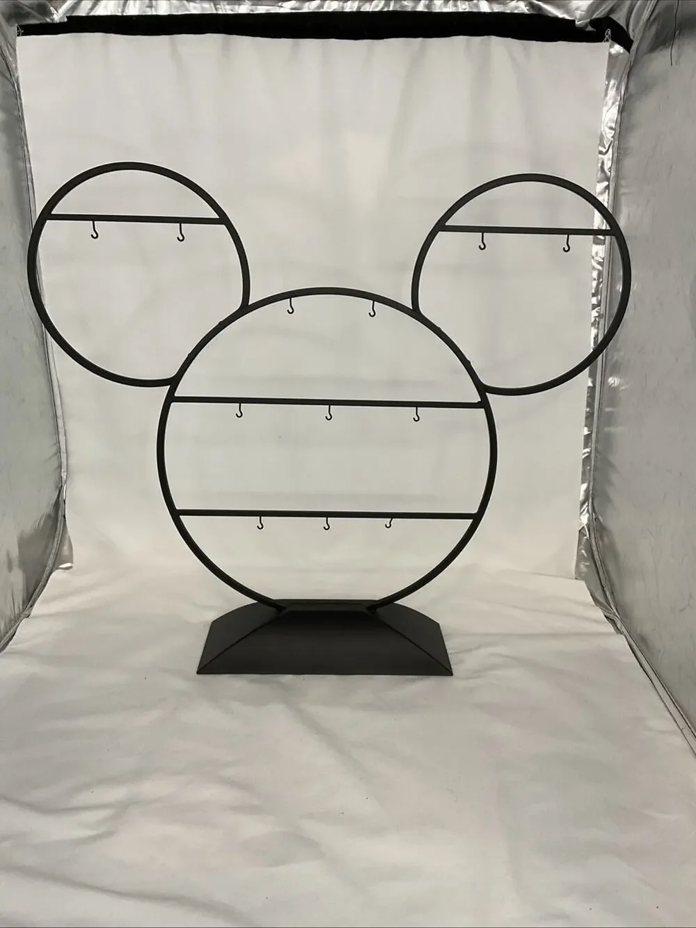 DISNEY HALLMARK BLACK WROUGHT IRON ORNAMENT DISPLAY STAND